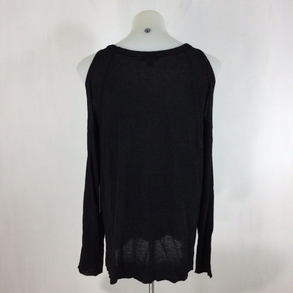 Vince Camuto Sweater Metallic Knit Cold Shoulder - Picture 4 of 8